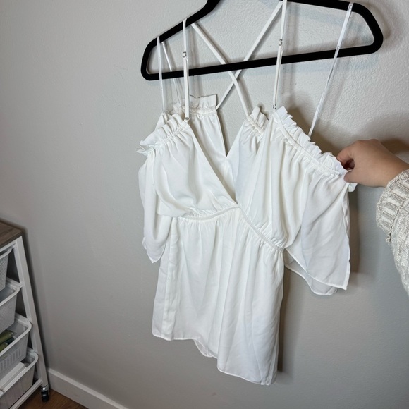 Lulus Catch Me Crushing White Off-the-Shoulder Romper - Picture 10 of 14